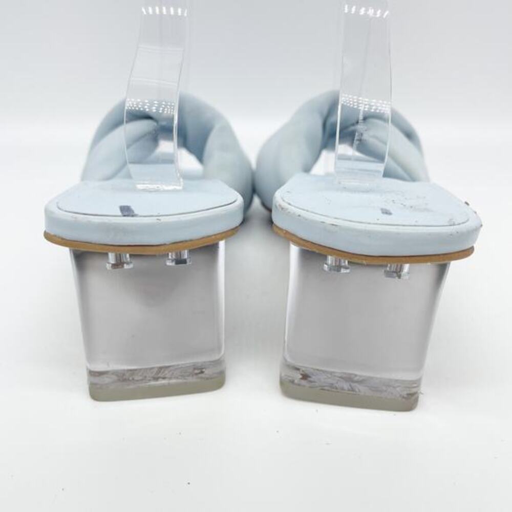 Open Edit Women Cleo 5 Baby Blue Clear Heeled Slide Sandals Size 11M - Picture 4 of 15